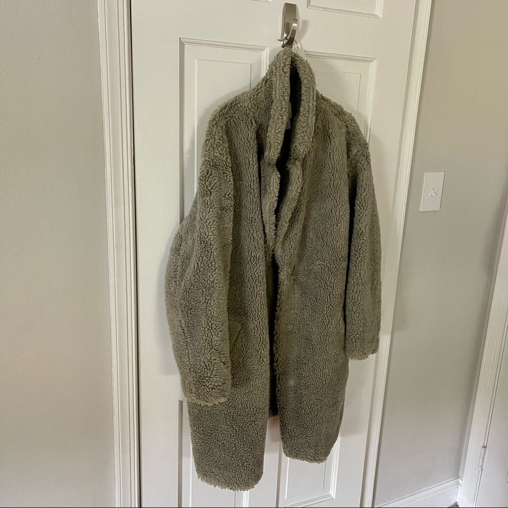 H&M // faux fur teddy coat